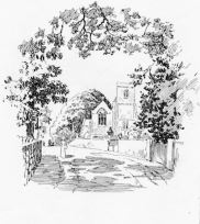 Church Hill as sketched by Samuel Loxton 1911